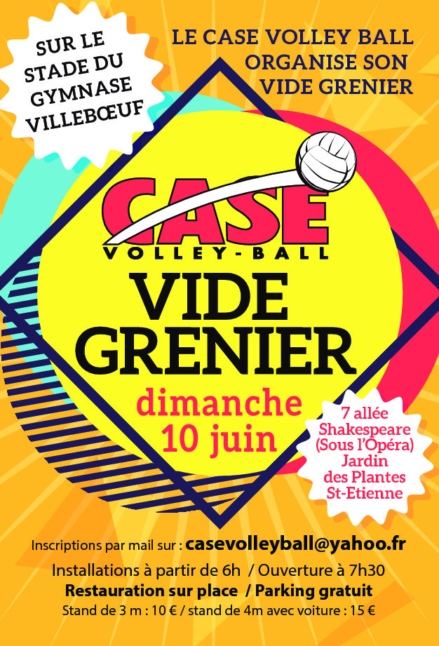 Vide Grenier Case-volley-ball dimanche 10 juin 2018